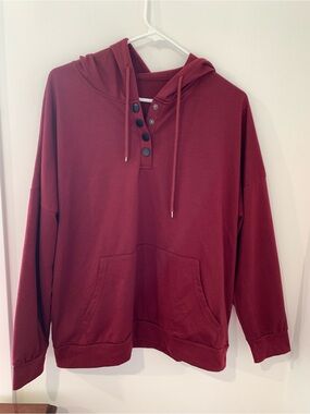 Maroon pullover hoodie
